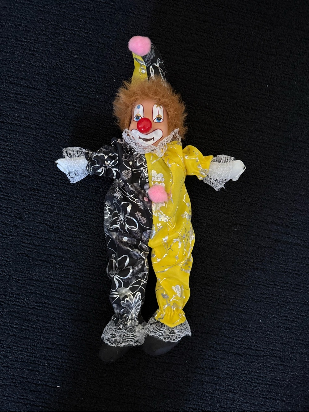 Handmade Soft Clown Doll Unique Collectible Excellent Condition